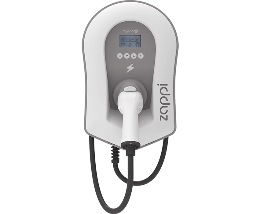 Myenergi Zappi V2.1 Solar EV Charger 7kW 32A Tethered White Cartricity